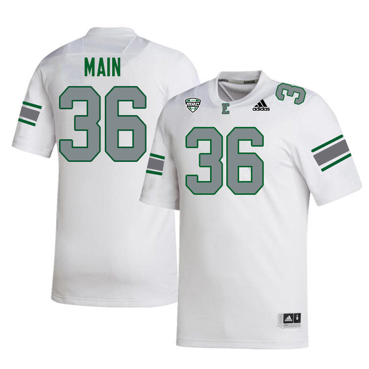 Eastern Michigan Eagles #36 Colin Main College Football Jerseys Stitched-White